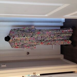 Lovely Spring Maxi Dress with 3/4" buttoned sleeves